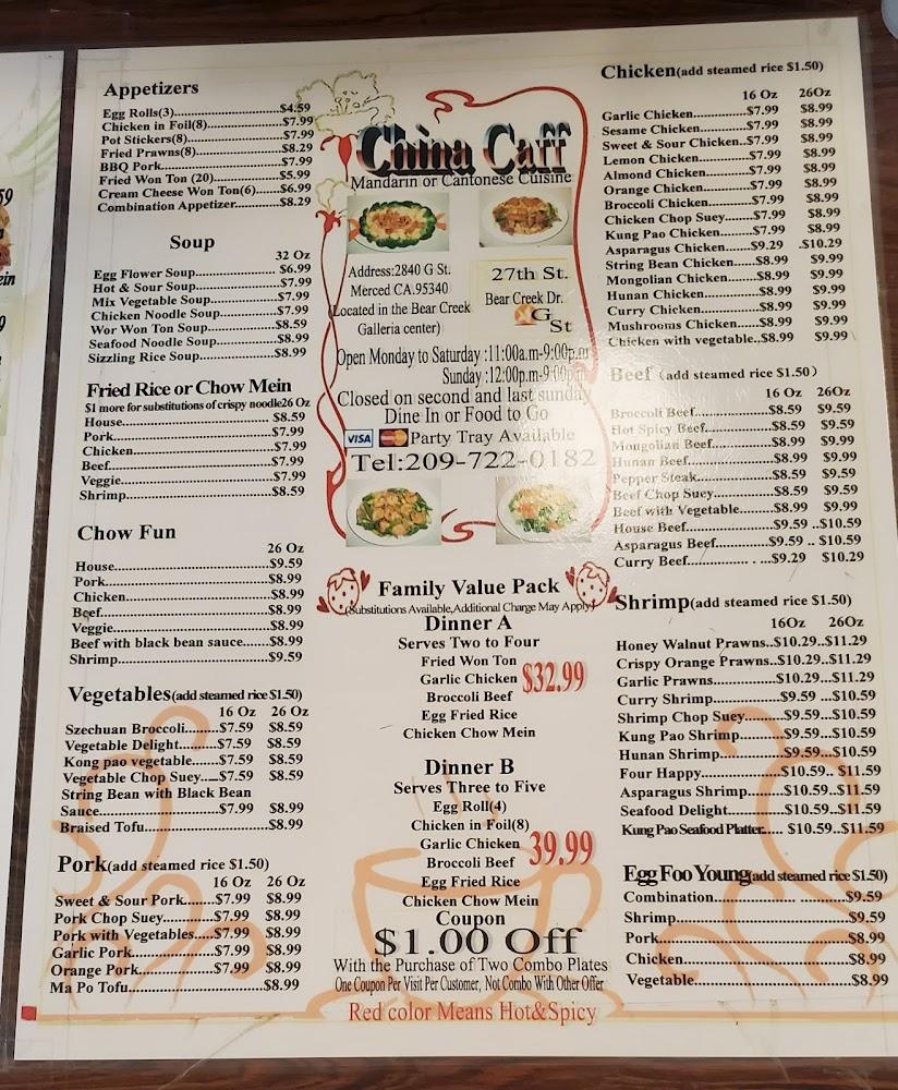 China Caff Menu image 3